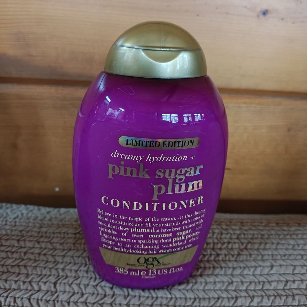 3 Pack of OGX Pink Sugar Plum Conditioner Limited Edition‎ Dreamy Hydra 13oz C1 - Picture 2 of 4